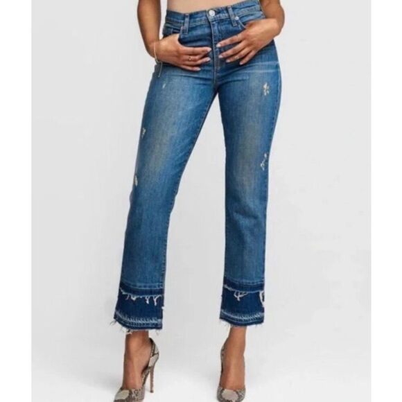 HUDSON - 🎉HP🎉 NWT L Sz 28 - Zoeey Straight-Leg Double Cropped Jean -Social Grace - Picture 8 of 16